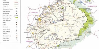 Lesotho veier kart
