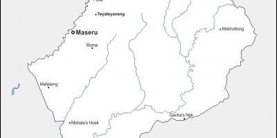 Kart over maputsoe Lesotho