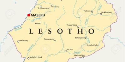 Kart av maseru Lesotho